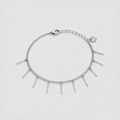 Modern Bar Charm Silver Bracelet