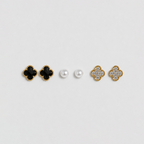 Multi-Style Blossom & Pearl Stud Set