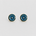 Celestial Blue Enamel & Crystal Stud Earrings