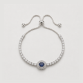 Midnight Sapphire Halo Tennis Bracelet