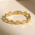 Golden Daisy Cuff Bracelet