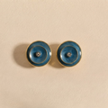 Blue Enamel & Crystal Stud Earrings