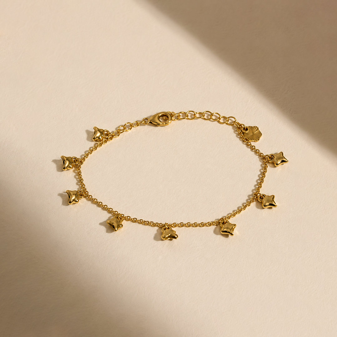 Divine Star Charm Gold Bracelet