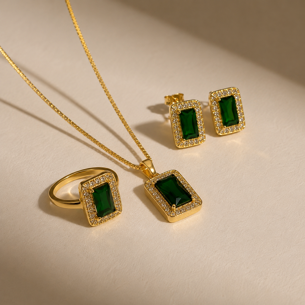 The Royal Emerald Jewelry Set