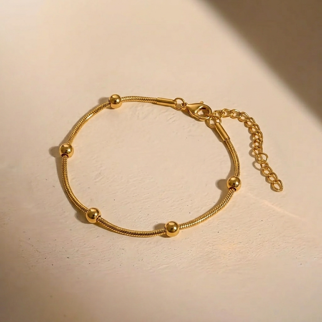 Beaded Snake Chain Bracelet