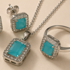 Blue Crystal Jewelry Set