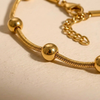 Beaded Snake Chain Bracelet