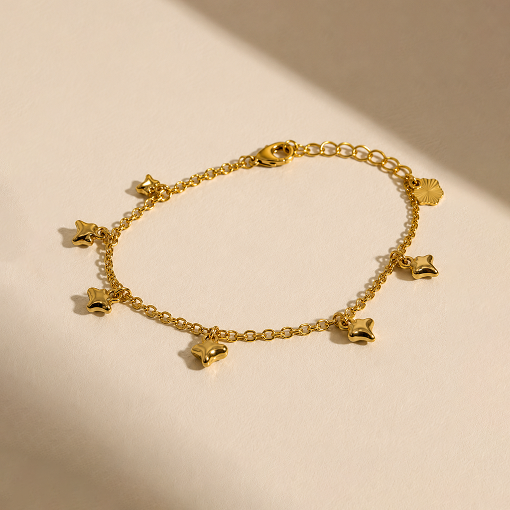 Divine Star Charm Gold Bracelet