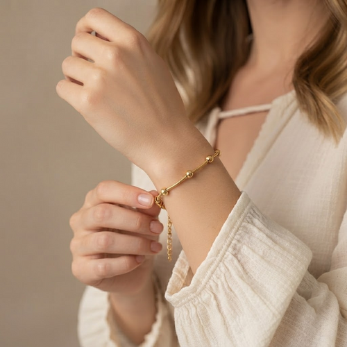 Beaded Snake Chain Bracelet