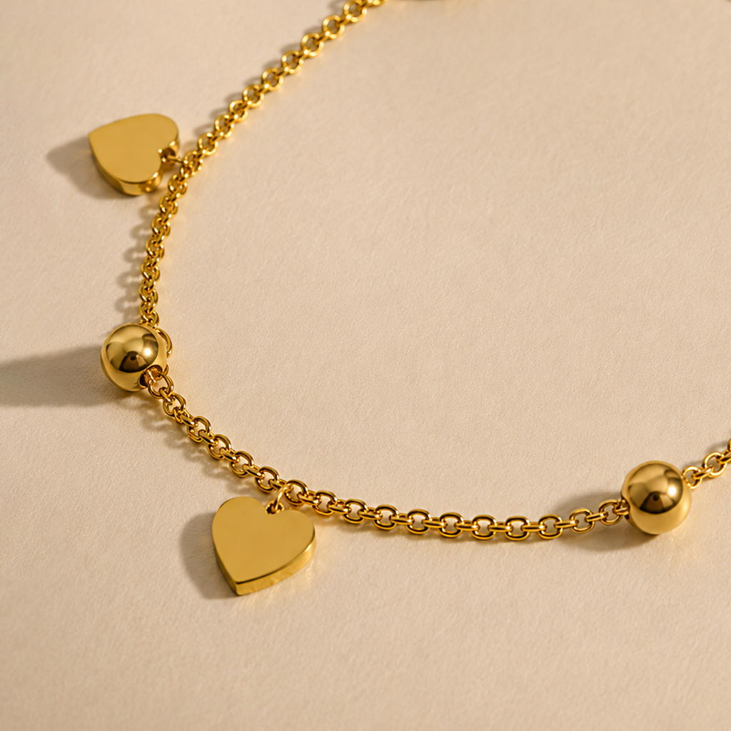 Sweetheart Charm Gold Bracelet