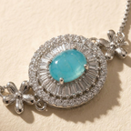 Blue Floral Slider Bracelet