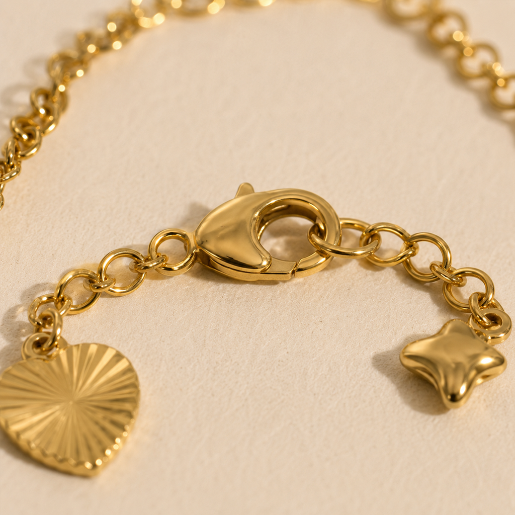 Divine Star Charm Gold Bracelet