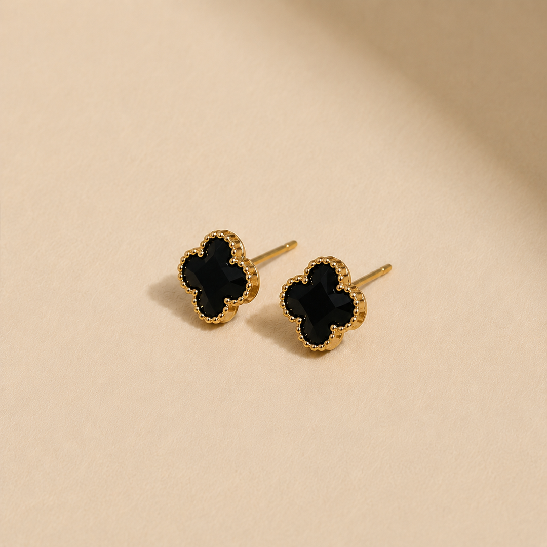 Multi-Style Clover & Pearl Stud Earring Set