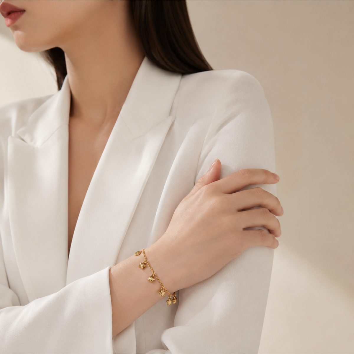 Divine Star Charm Gold Bracelet