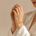 Screw Motif Gold Bracelet