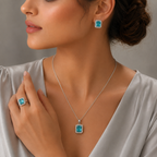Blue Crystal Jewelry Set