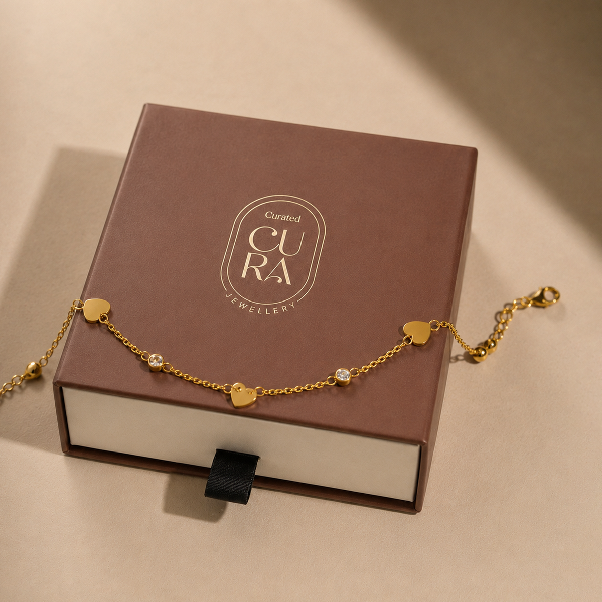 Sweetheart Charm Gold Bracelet