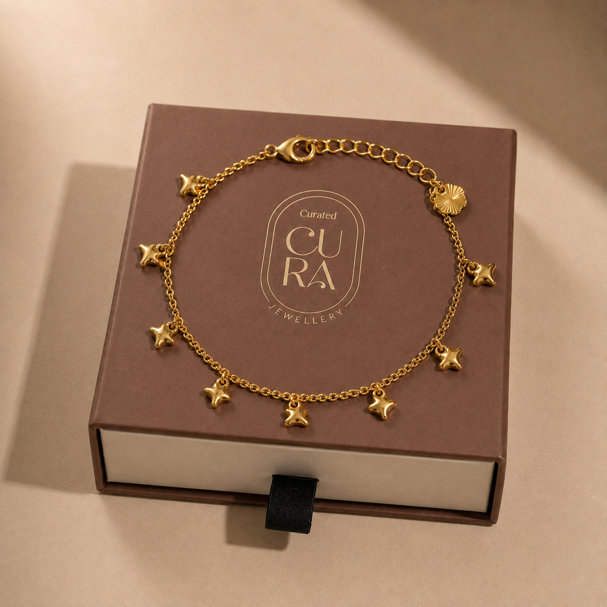 Divine Star Charm Gold Bracelet