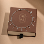 Modern Bar Charm Silver Bracelet
