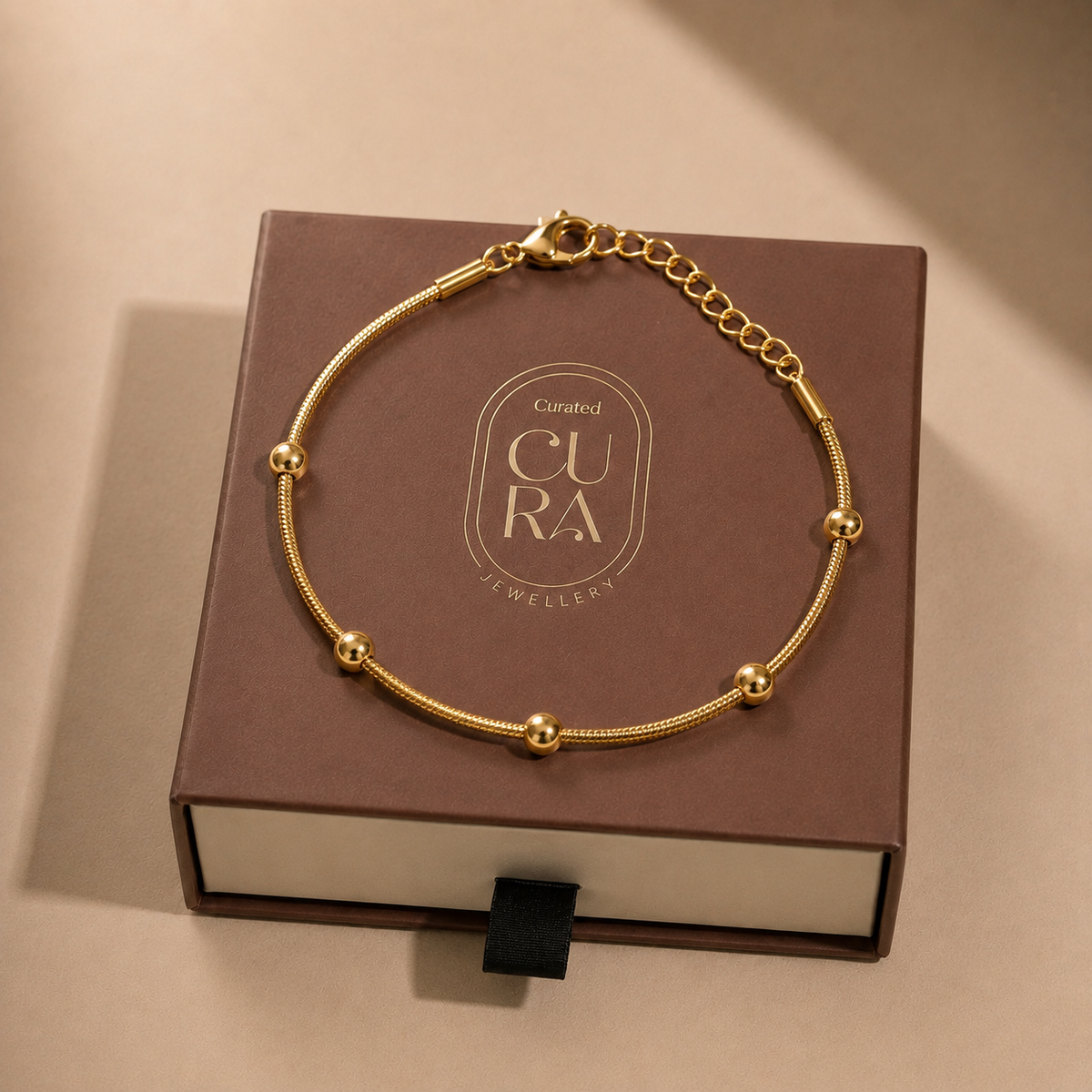 Beaded Snake Chain Bracelet