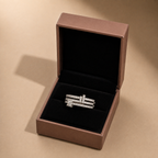 Triple-Band Sparkle Statement Ring