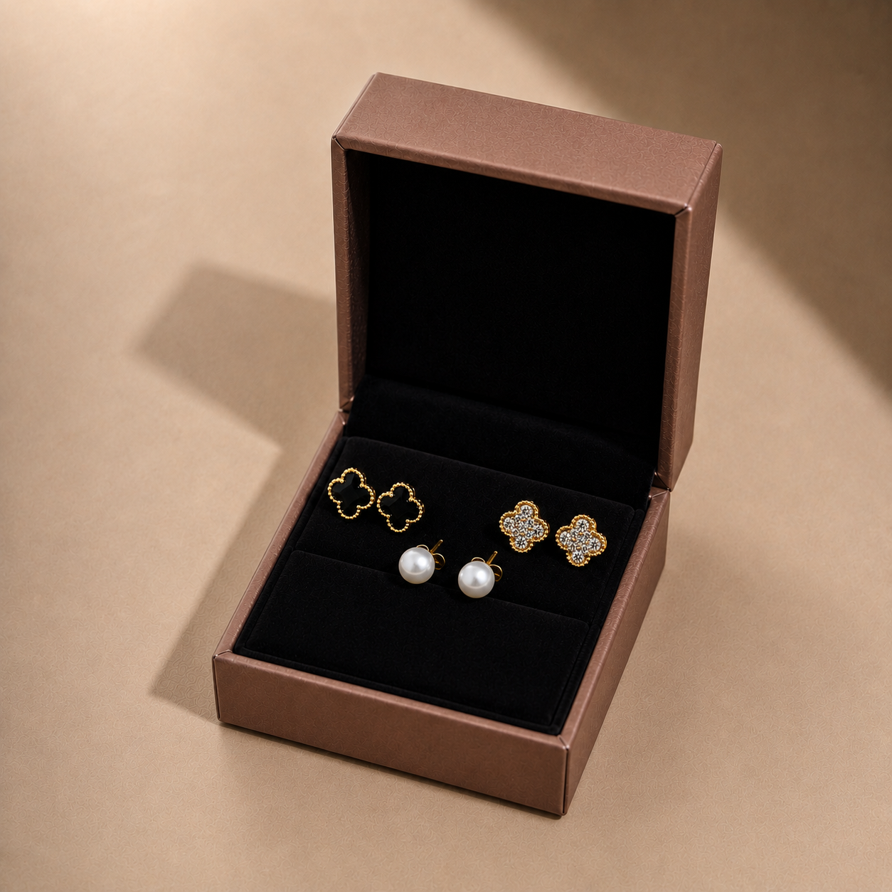 Multi-Style Blossom & Pearl Stud Set